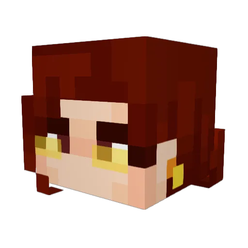 DobrCatt8086 Minecraft avatar head, 3D render
