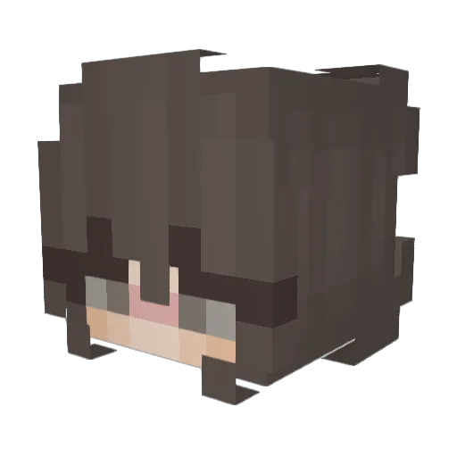 DobraOla Minecraft avatar head, 3D render