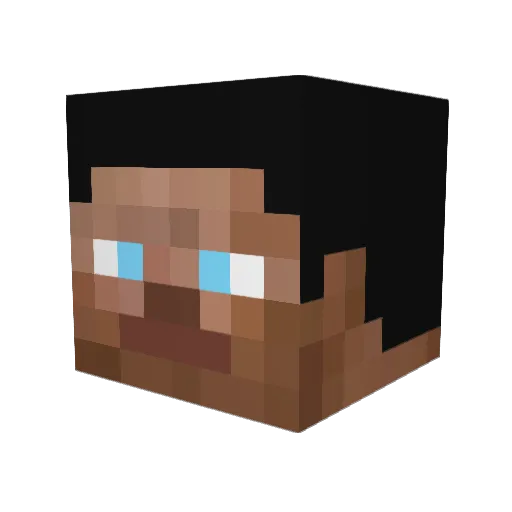 DobriyChips Minecraft avatar head, 3D render