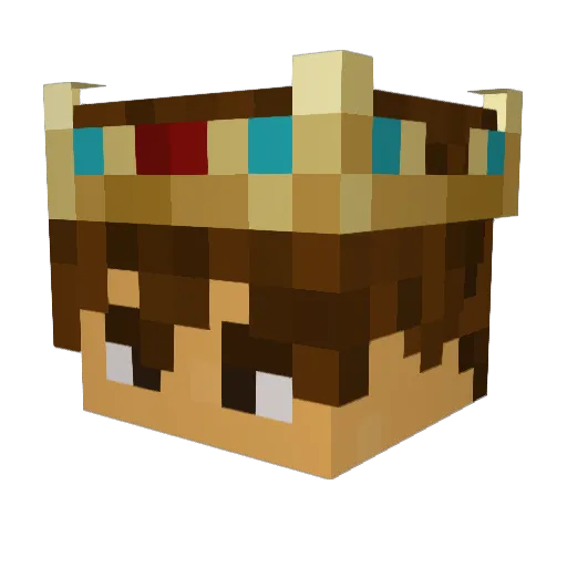 DobryTypek Minecraft avatar head, 3D render