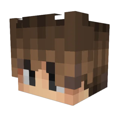 Dobssen Minecraft avatar head, 3D render