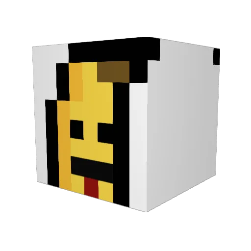 Doc2e1 Minecraft avatar head, 3D render
