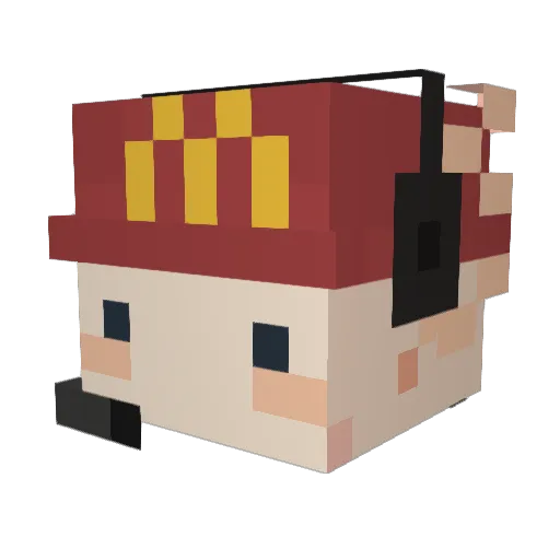 Doc3333 Minecraft avatar head, 3D render