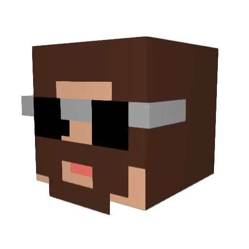 DocBauer Minecraft avatar head, 3D render