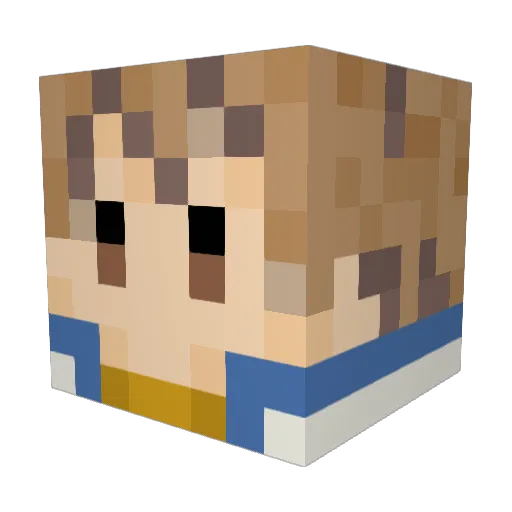 DocDeadly7 Minecraft avatar head, 3D render