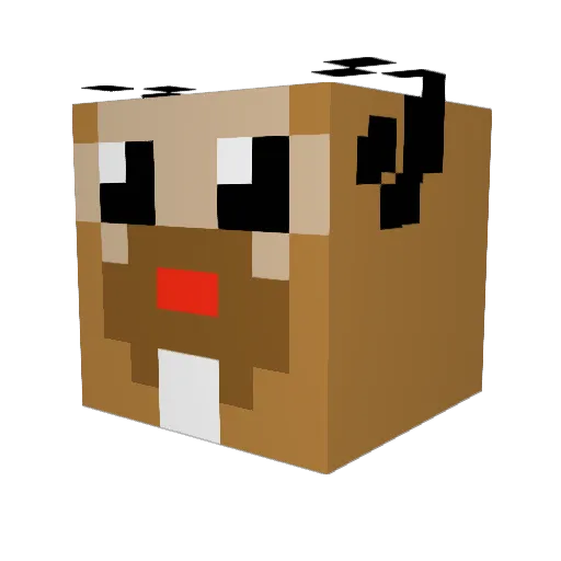 DocDr3 Minecraft avatar head, 3D render