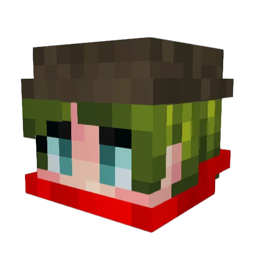 DocElectric Minecraft avatar head, 3D render
