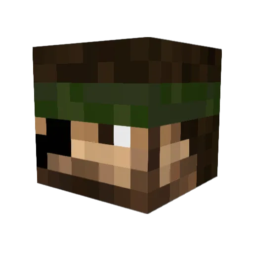 DocGinerco Minecraft avatar head, 3D render