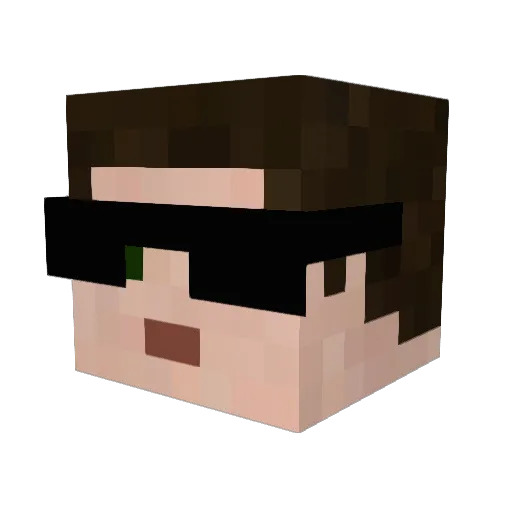 DocOlds Minecraft avatar head, 3D render