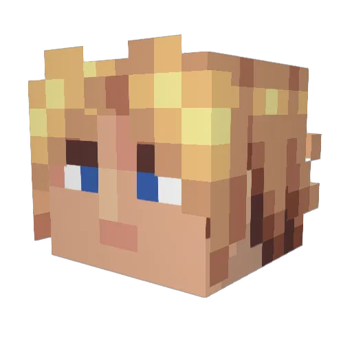 DocOttke Minecraft avatar head, 3D render