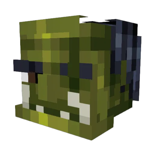 DocPibb Minecraft avatar head, 3D render