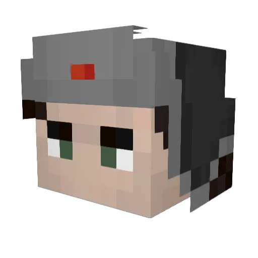 DocTuring Minecraft avatar head, 3D render