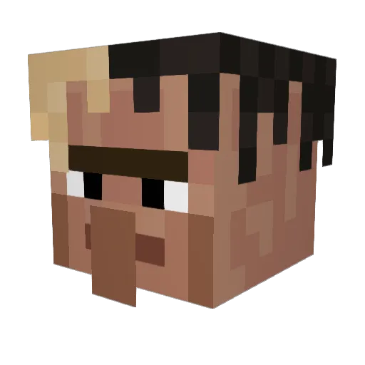 DocWan Minecraft avatar head, 3D render