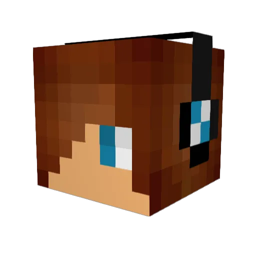 DocZel Minecraft avatar head, 3D render