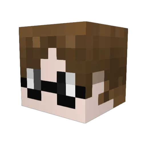 Doc_Ge Minecraft avatar head, 3D render
