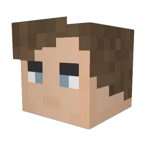 Doc_Jacques Minecraft avatar head, 3D render