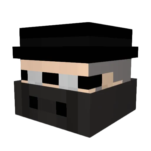 Doc_K Minecraft avatar head, 3D render