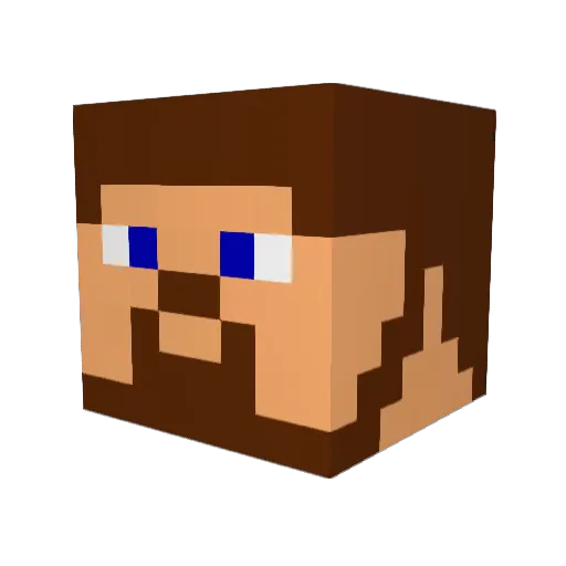 Doc_Reaction Minecraft avatar head, 3D render