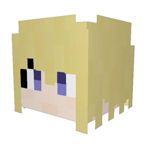 Doc_Shiru Minecraft avatar head, 3D render