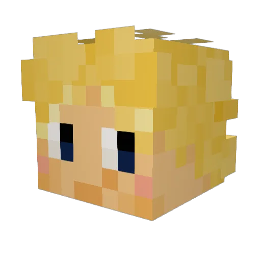Doc_t0c Minecraft avatar head, 3D render