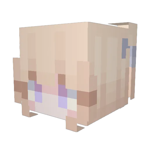 DoceComoMel Minecraft avatar head, 3D render
