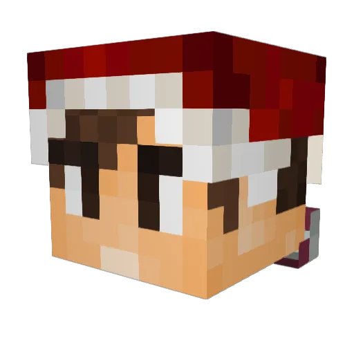 Dock_Dwarf Minecraft avatar head, 3D render