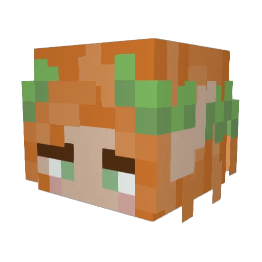 DockingPP Minecraft avatar head, 3D render