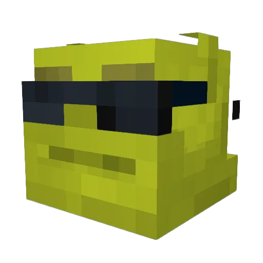 Dockok Minecraft avatar head, 3D render