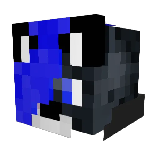 DocktorWolfie Minecraft avatar head, 3D render