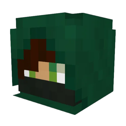 Dockyller Minecraft avatar head, 3D render