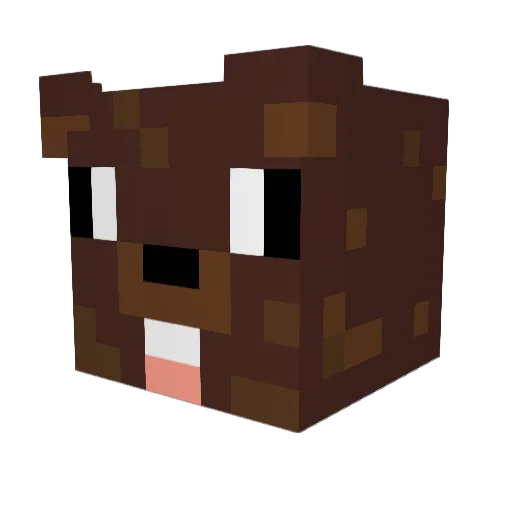 DocoZ Minecraft avatar head, 3D render