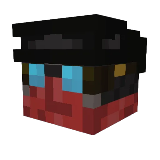 Doconus Minecraft avatar head, 3D render