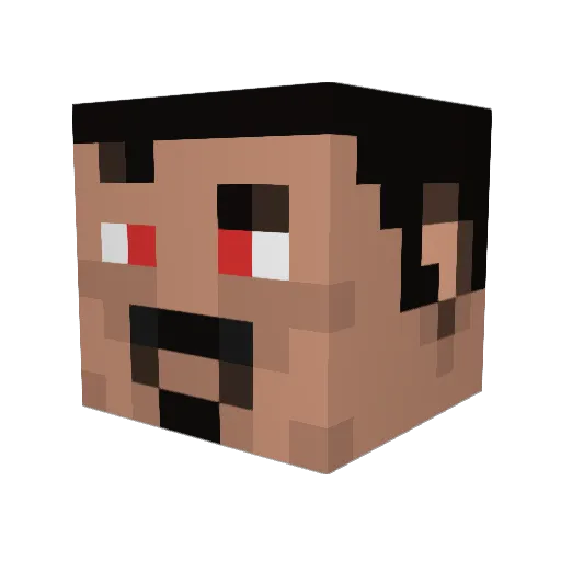 Docratus Minecraft avatar head, 3D render