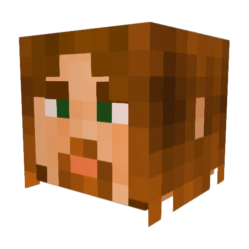Doct0rGaming1881 Minecraft avatar head, 3D render