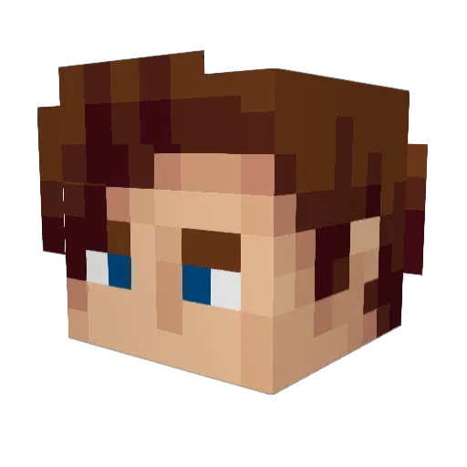 Docteur_Elinours Minecraft avatar head, 3D render