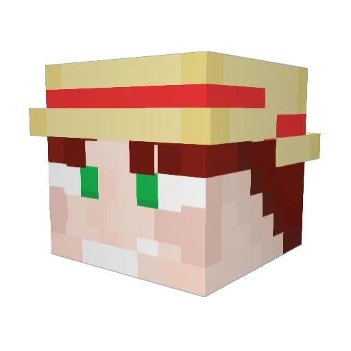 Doctodad Minecraft avatar head, 3D render