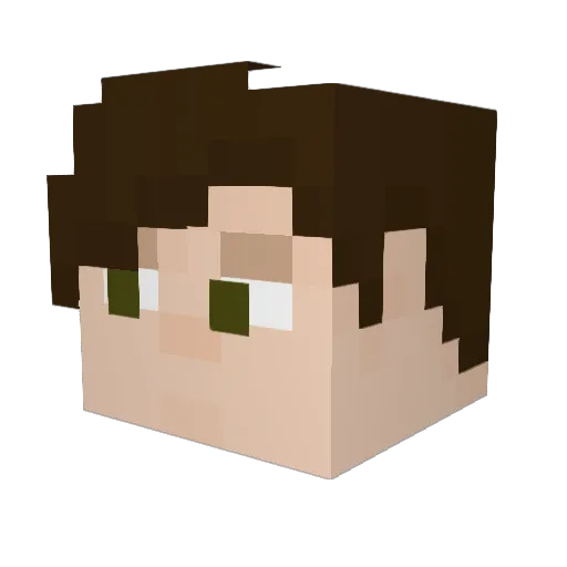 Doctor0210 Minecraft avatar head, 3D render