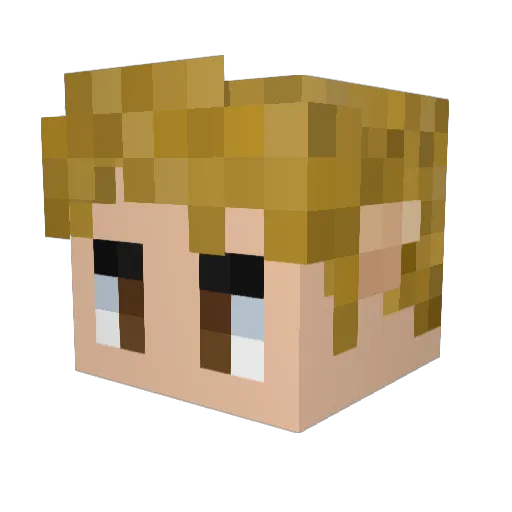 Doctor364 Minecraft avatar head, 3D render