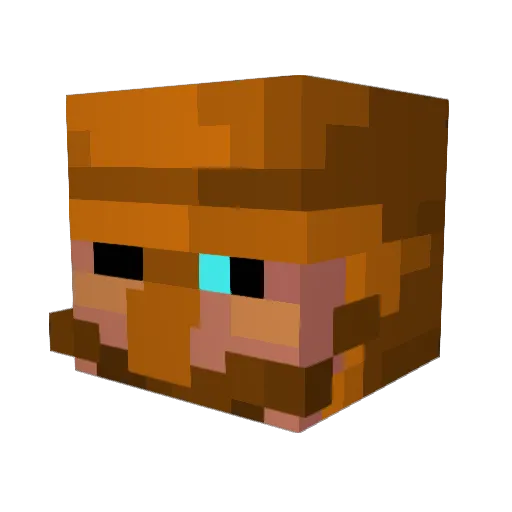 DoctorBruuno Minecraft avatar head, 3D render