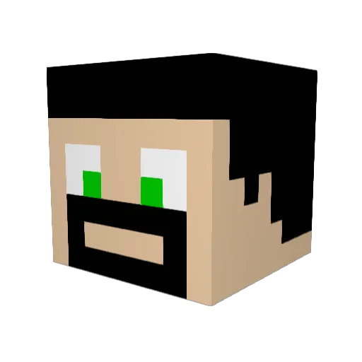 DoctorCalvin Minecraft avatar head, 3D render