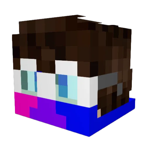 DoctorCalzone_ Minecraft avatar head, 3D render