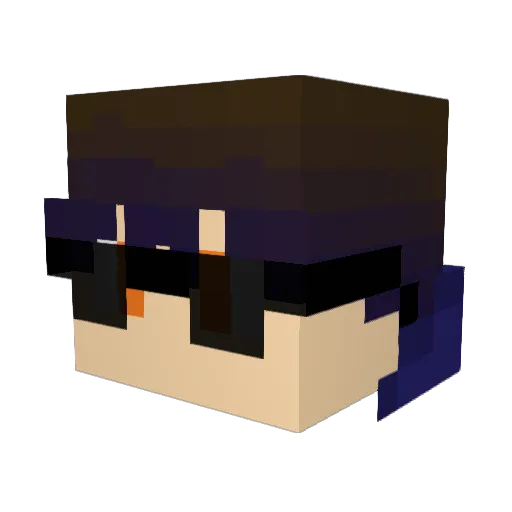 DoctorCharion Minecraft avatar head, 3D render