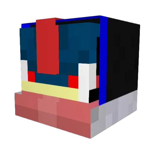 DoctorCoconut99 Minecraft avatar head, 3D render