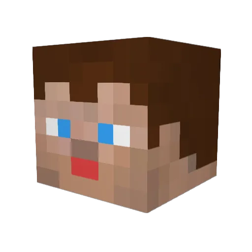 DoctorDaddio Minecraft avatar head, 3D render