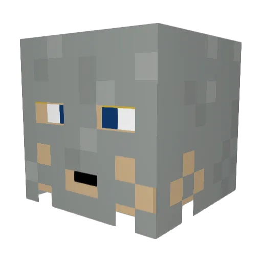 DoctorDanA Minecraft avatar head, 3D render