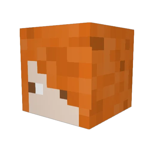 DoctorDecay_ Minecraft avatar head, 3D render