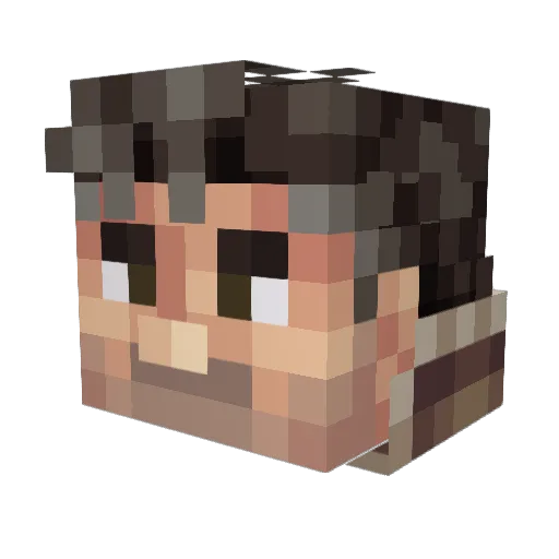 DoctorDisco90 Minecraft avatar head, 3D render