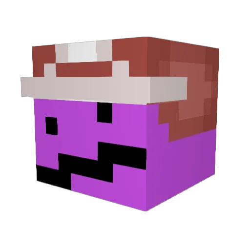 DoctorDitto Minecraft avatar head, 3D render