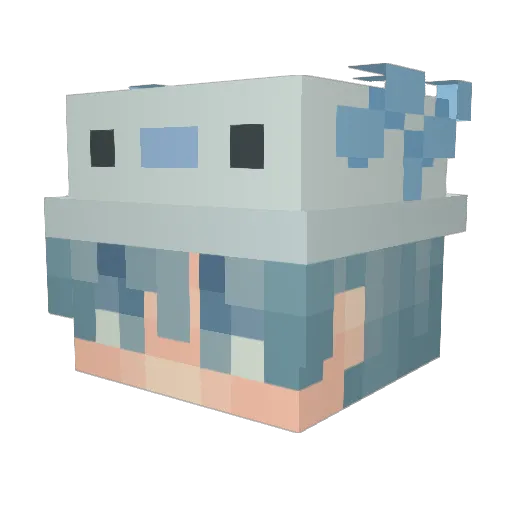 DoctorFLEXoChan Minecraft avatar head, 3D render