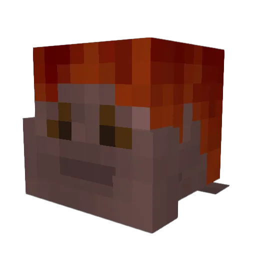 DoctorFef Minecraft avatar head, 3D render